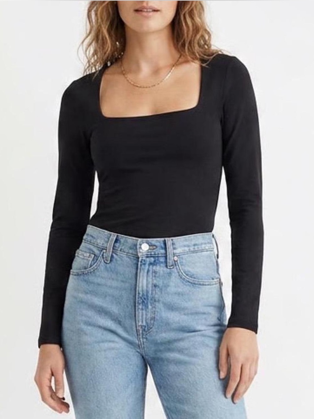 H&M Fitted Square-Neck Top